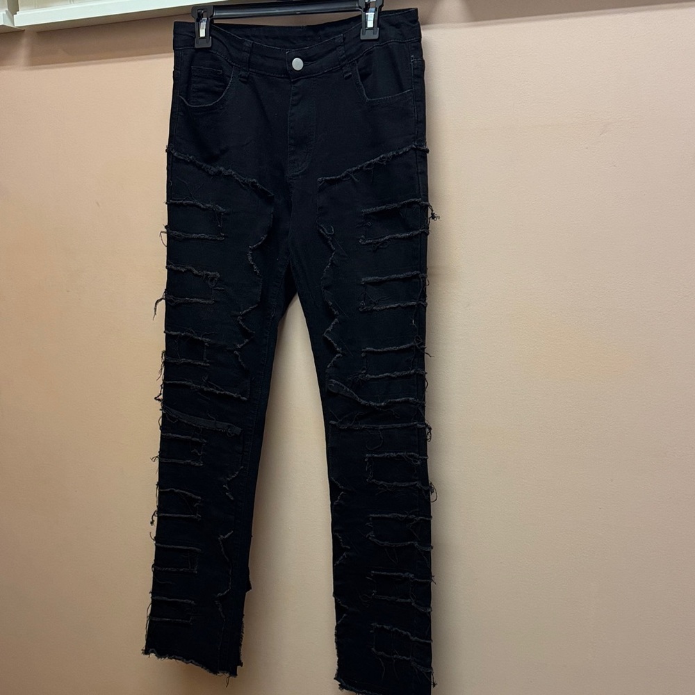 Stylish Black Distressed Men Pants